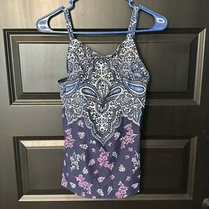 Beach House Paisley and Floral Swimsuit Tank Women's Size 8